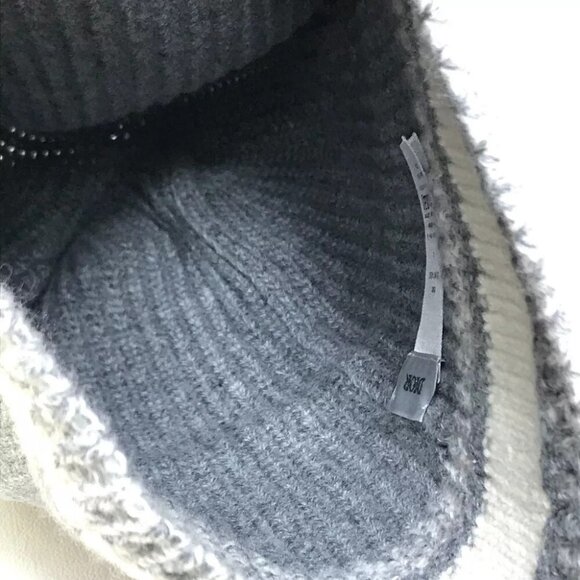 Christian Dior logo D-White Hat beanie Knit hat Wool / Cashmere gray - Picture 6 of 10